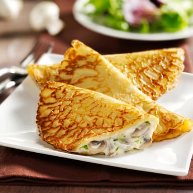 Crêpes aux champignons
